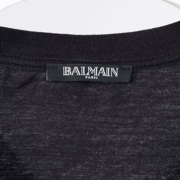 Balmain Black Cotton "#Balmain Army" Graphic Muscle Tank - Picture 8 of 10